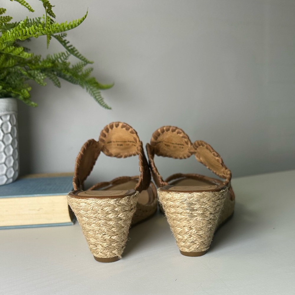 Jack Rogers Brown Shelby Vacation Resort Espadrille Rope Wedge Sandals Size 9.5 - Picture 6 of 9